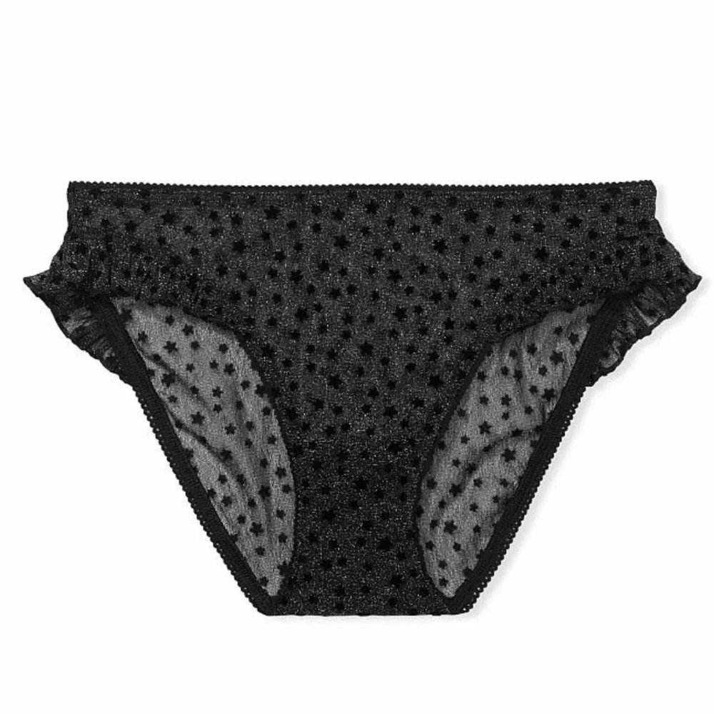 Victoria’s Secret Black Glitter Star Bikini Panty